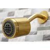 Kingston Brass Tub and Shower Faucet, Brushed Brass, Wall Mount KBX8147DX